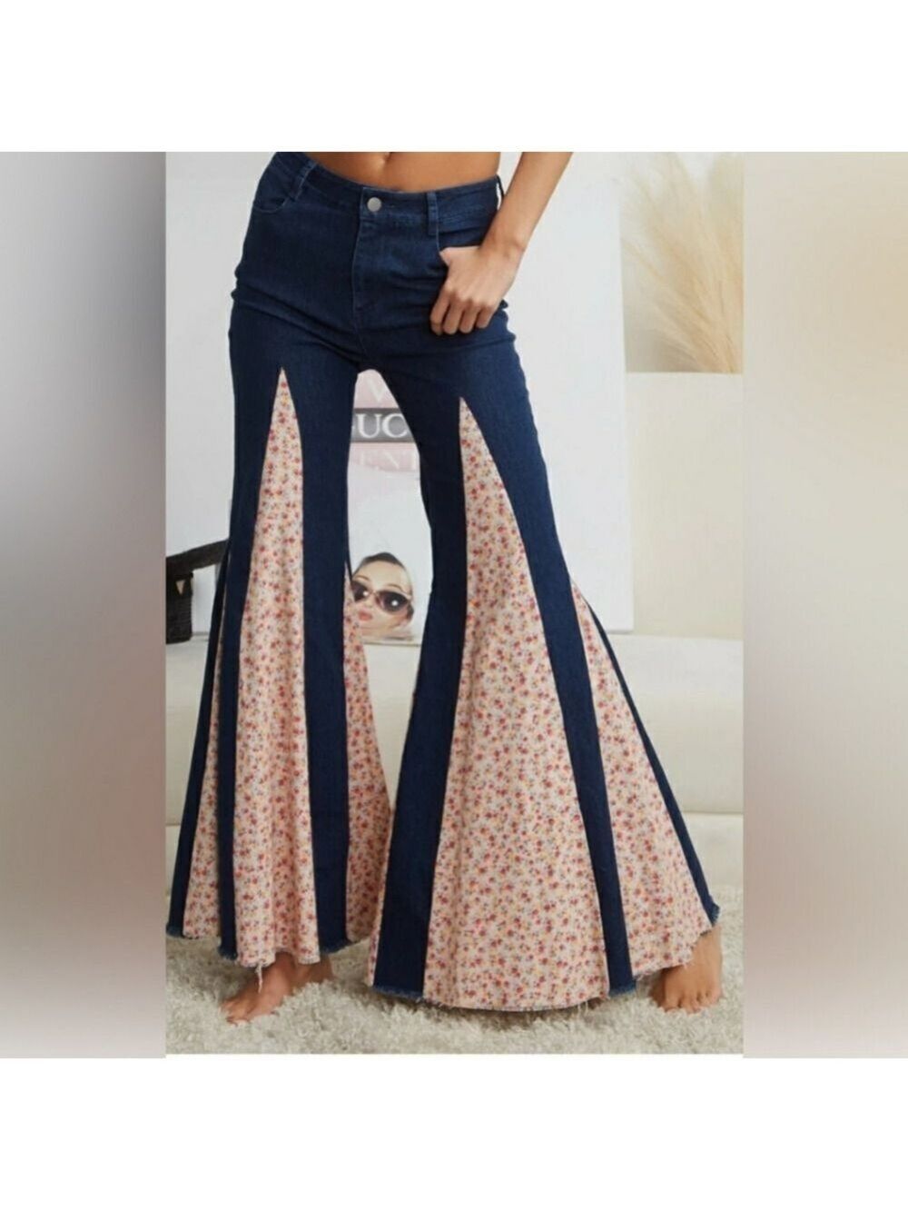 Bibi Floral Flare Women Jeans